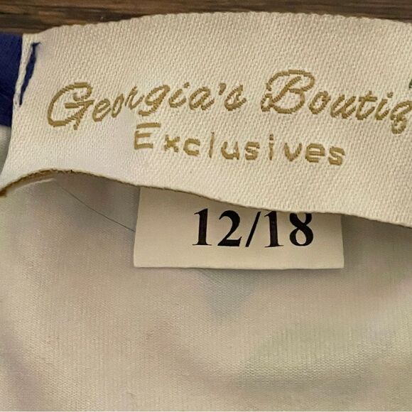 Georgia’s Boutique Long Sleeve Twirl Dresss Floral Blue White Pink Green 12-18 M - Picture 7 of 11